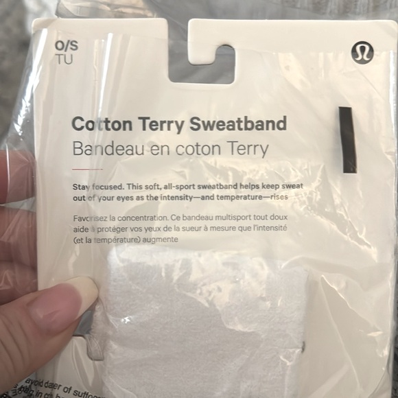 ‼️SOLD‼️ Lululemon White Unisex Cotton Terry Sweatband - Picture 7 of 8